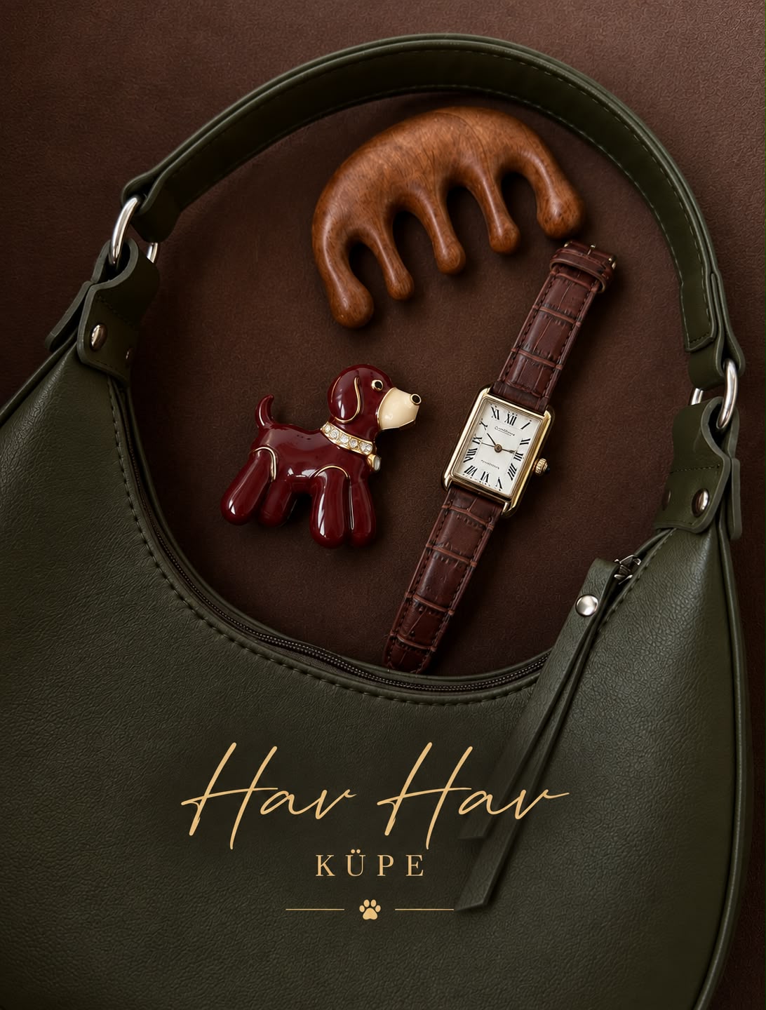 HAV HAV BROŞ BORDO