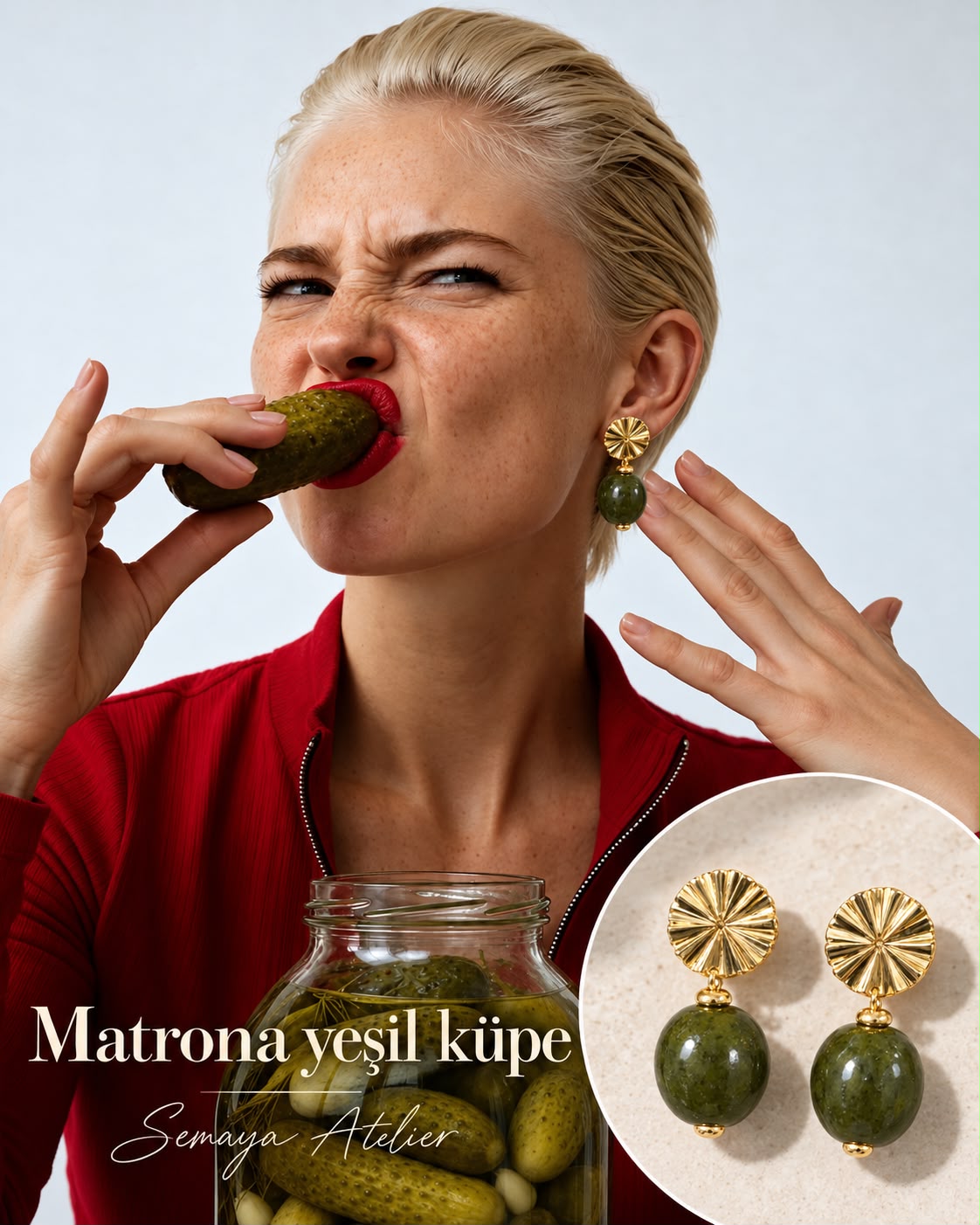 MATRONA YEŞİL KÜPE