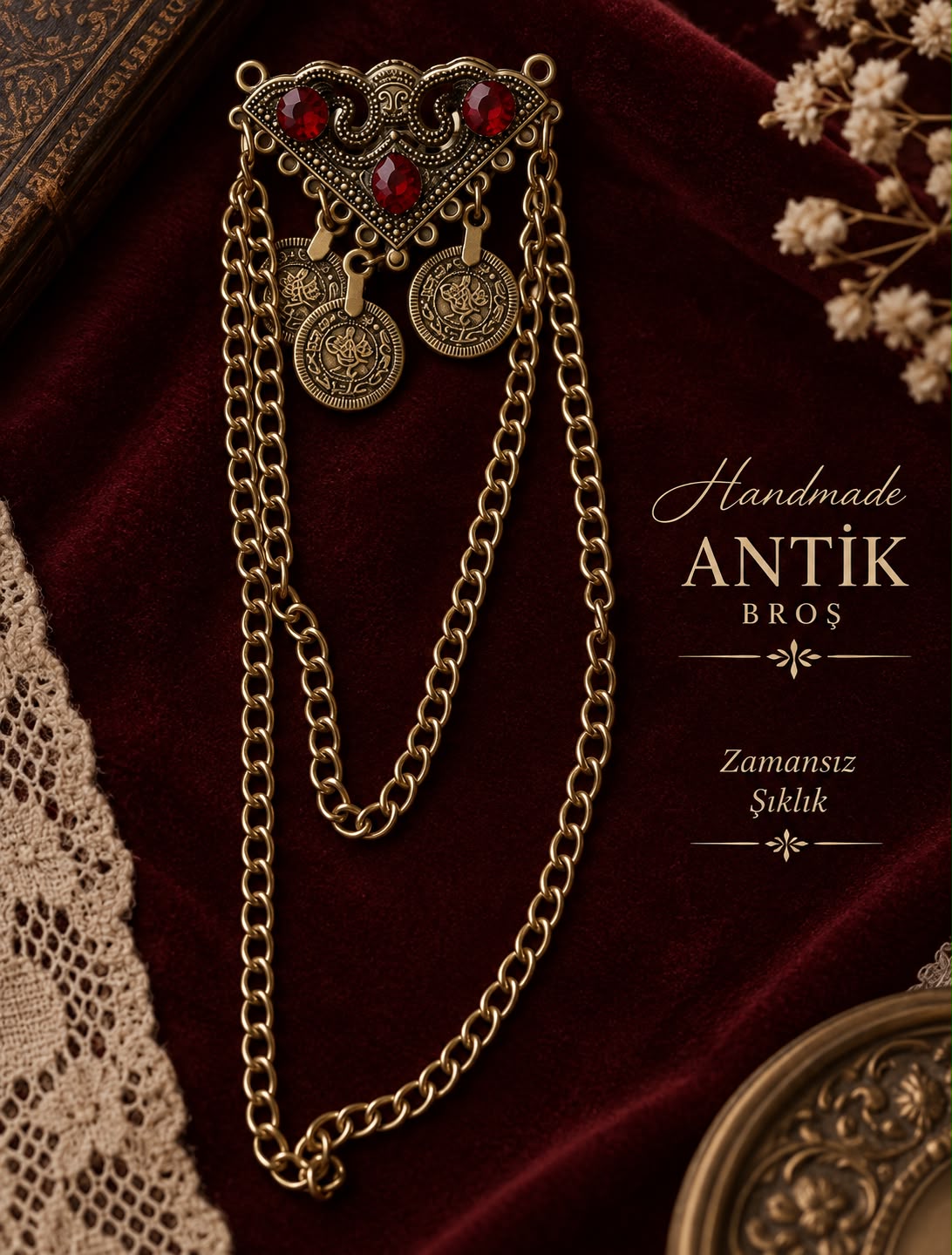 HANDMADE ANTİK BROŞ