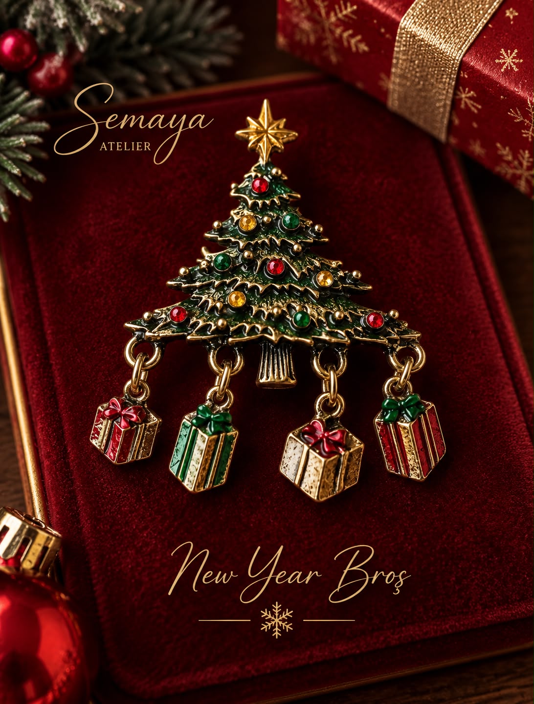 NEW YEAR BROŞ