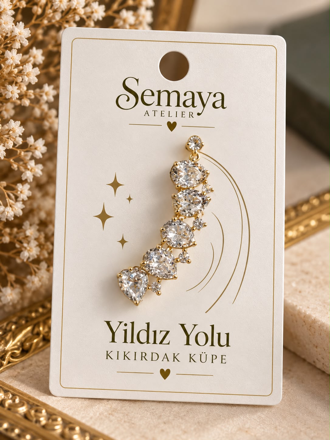 Yıldız Yolu Kıkırdak Küpe