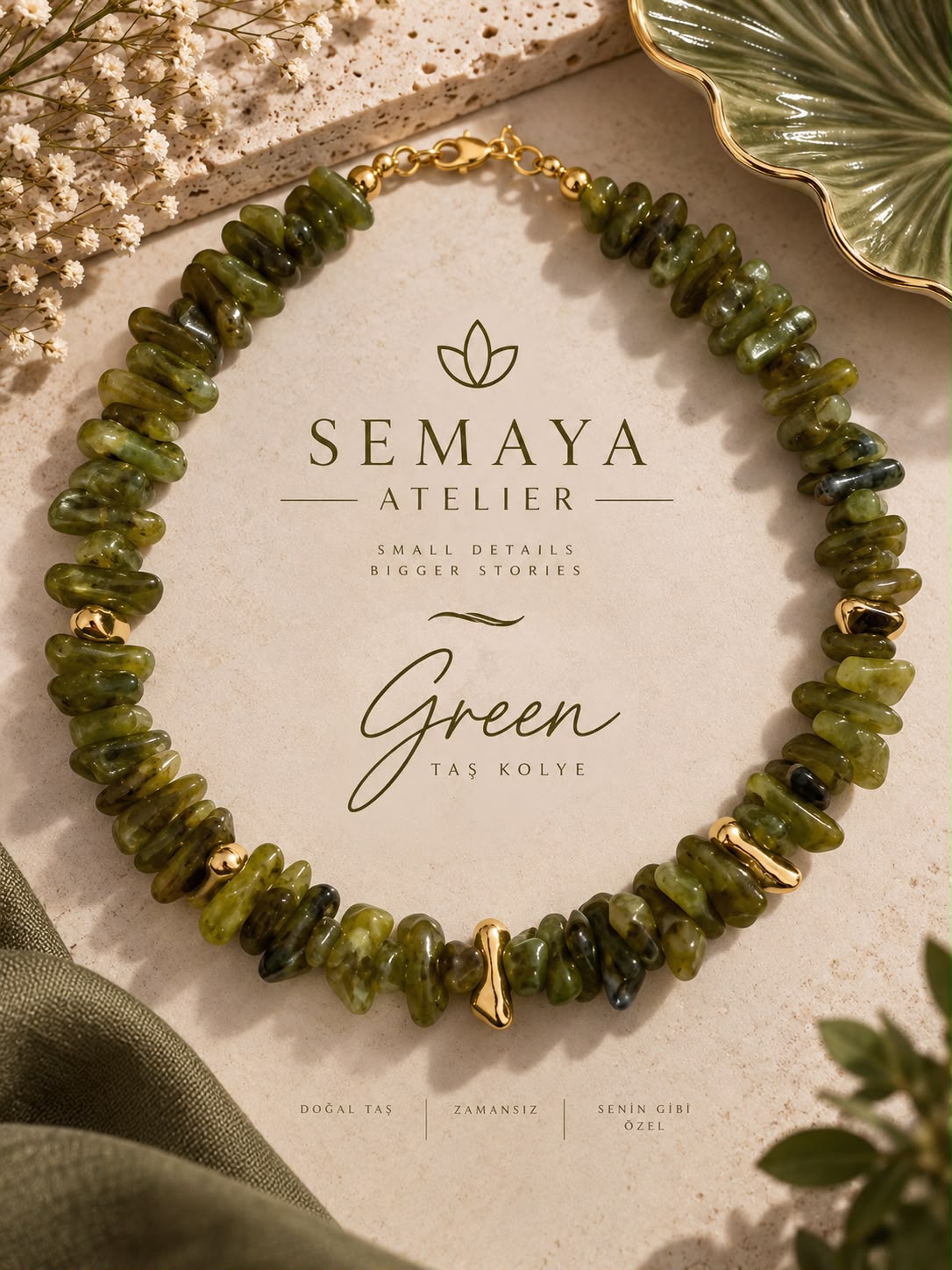 Green Taş Kolye