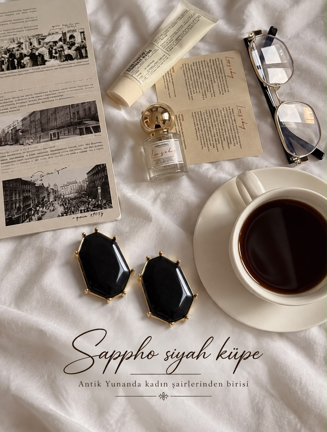 SAPPHO SİYAH KÜPE
