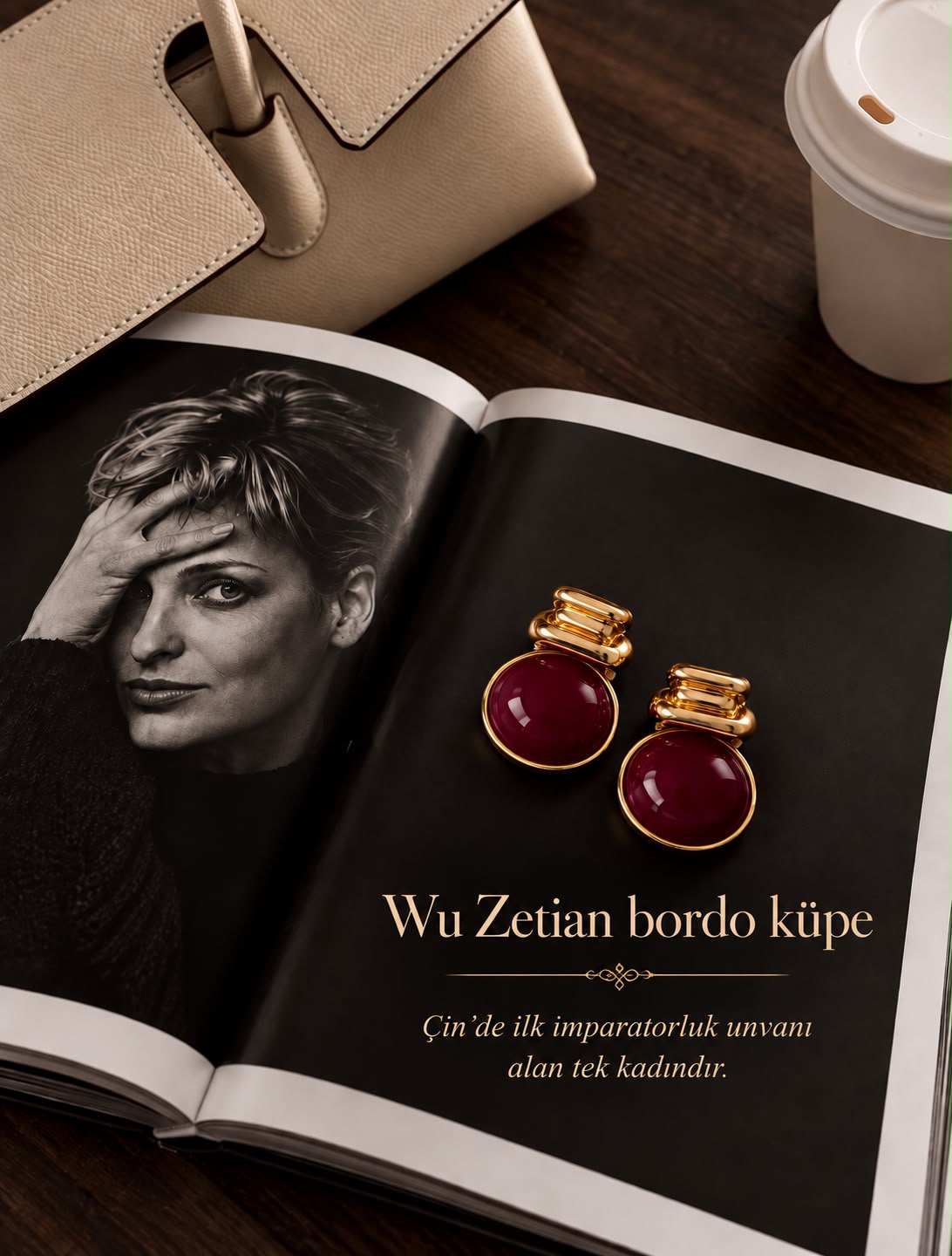 WU ZETİAN BORDO KÜPE
